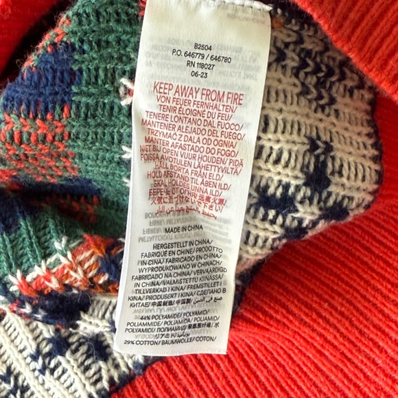 Mini Boden All Over Christmas Fairisle Navy Blue Sweater - Picture 5 of 7